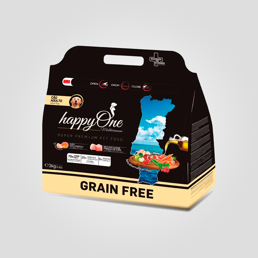 Корм сухой беззерновой HappyOne Mediterraneum Dog Fresh Meat для взрослых собак со свежим мясом 3 кг (20503821)