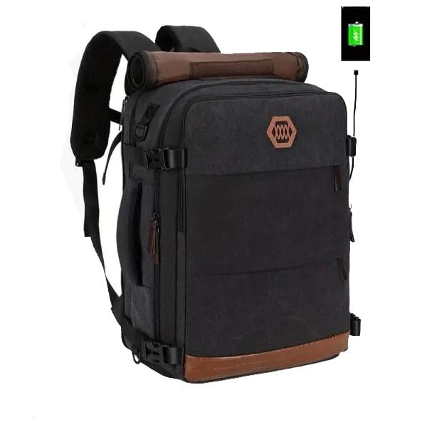 Туристический рюкзак в ручную кладь с отделением для ноутбука/обуви Черный (28733629)