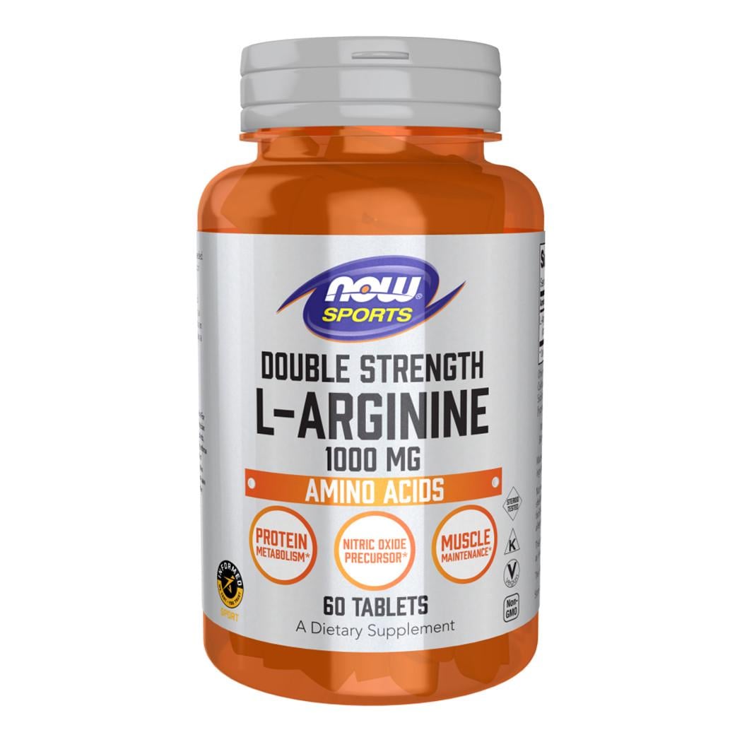 Аминокислота NOW L-Arginine 1000 mg Double Strength 60 табл. (2513393017)