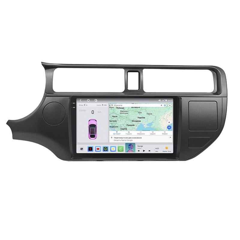 Автомагнитола штатная Lesko для KIA Rio III 2011-2015 4/64 QLED CarPlay 4G Wi-Fi GPS Prime 9" (22391647)