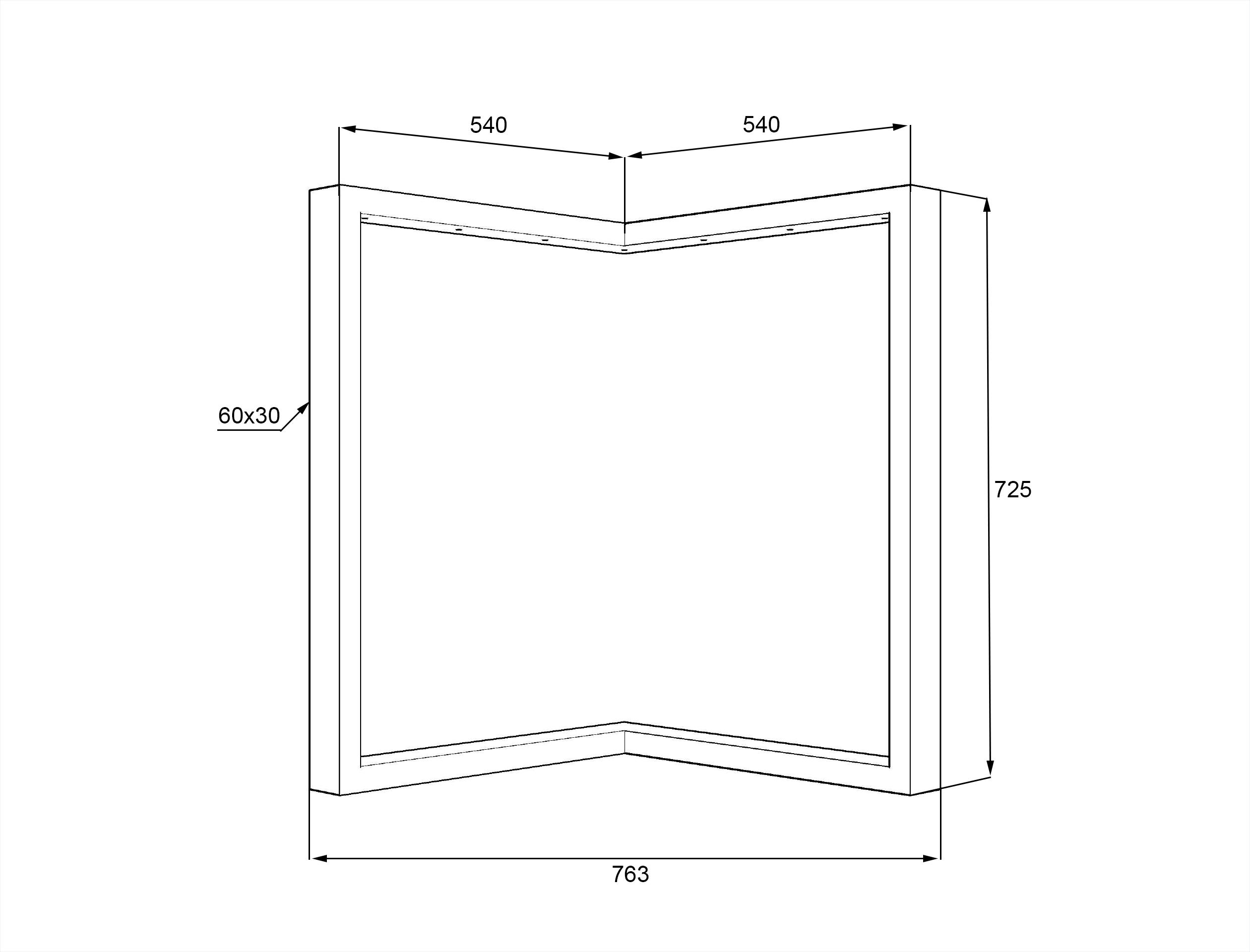 Опора для столу Lofty Серія 7 металева ширина 763 мм Чорний - фото 2