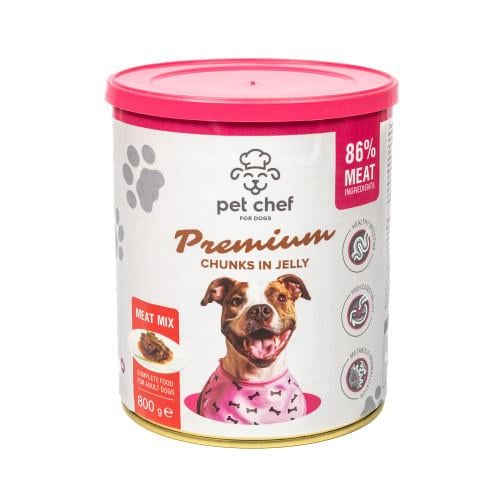 Корм влажный для взрослых собак Pet Chef Мясной микс 800 г - фото 5