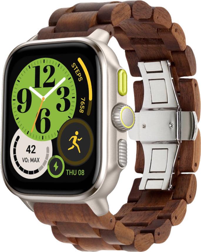Ремінець дерев'яний WoodLock для Amazfit Cheetah Square Brown (38485-30)