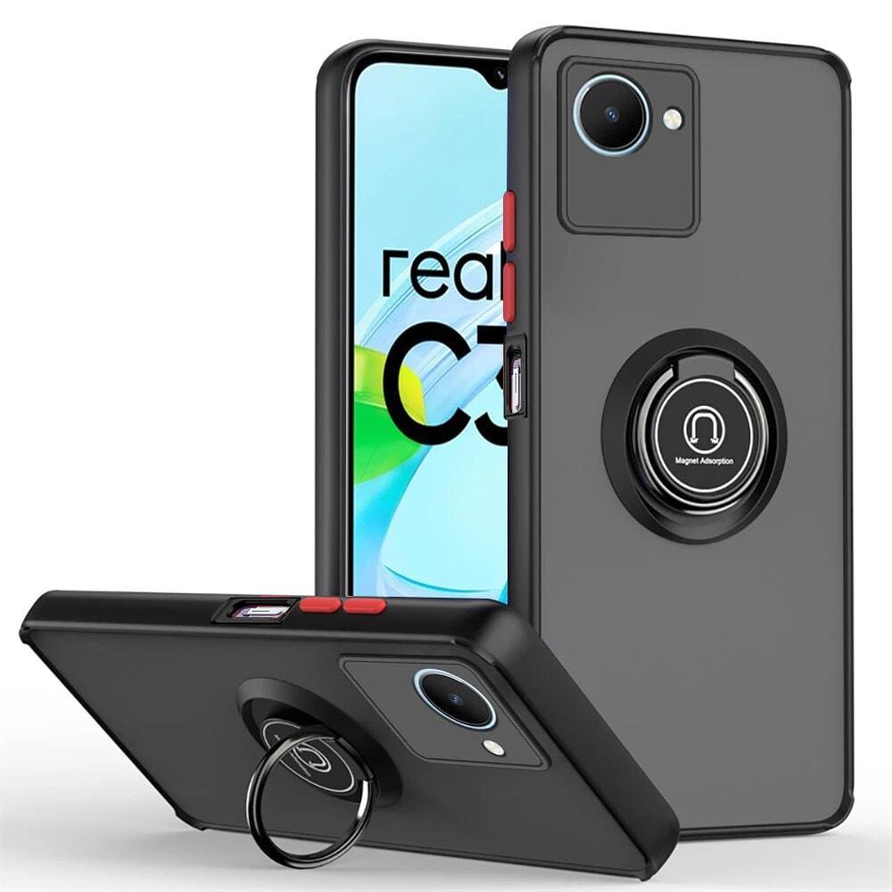 Защитный чехол MatteLuxe Realme C30s (с кольцом) Black (34082-2B)