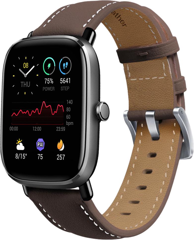 Ремешок кожаный Folsa для Amazfit GTS 2 mini Dark Brown (31530-05)