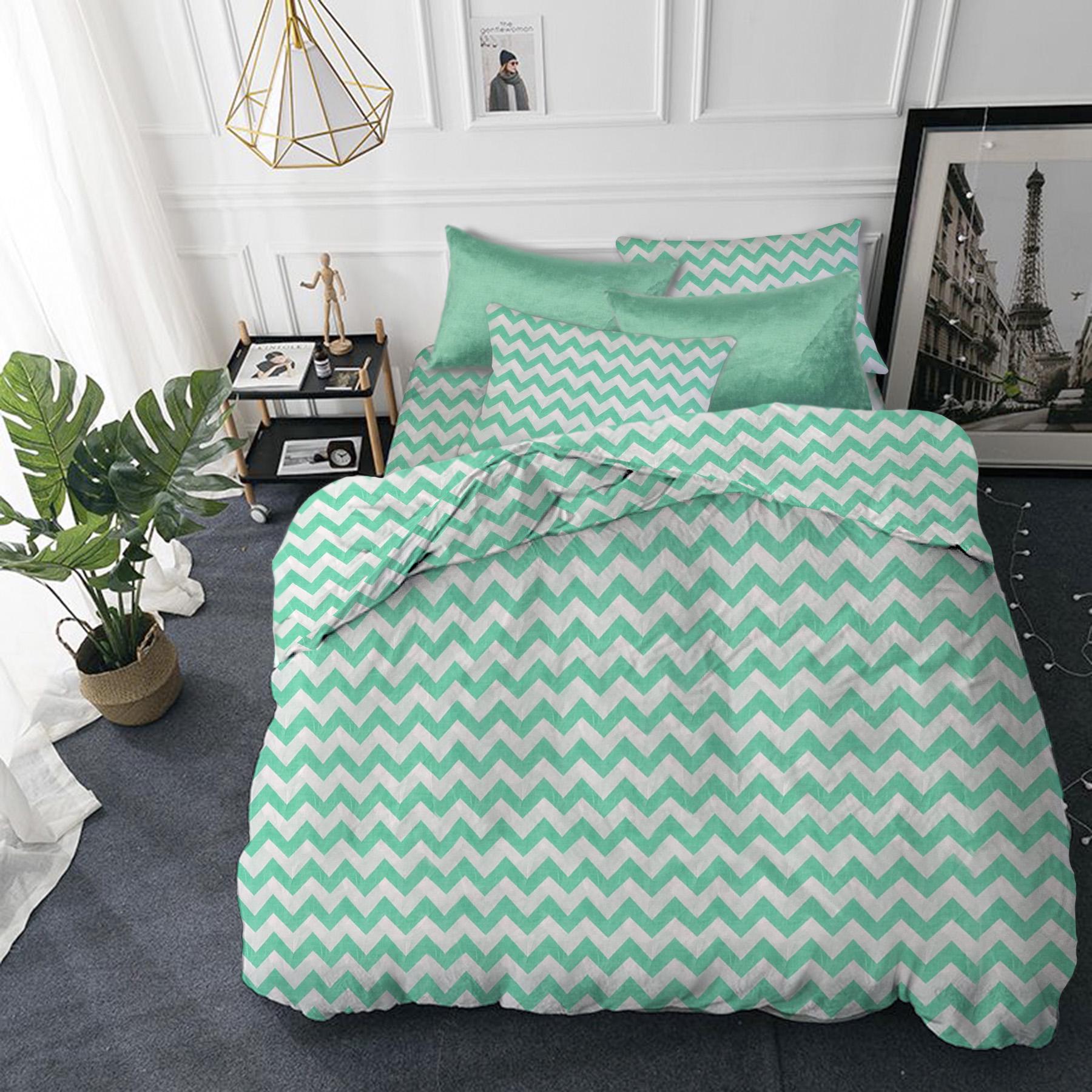 Комплект постельного белья Zastelli 66 бязь полуторное 145х210 Зеленый