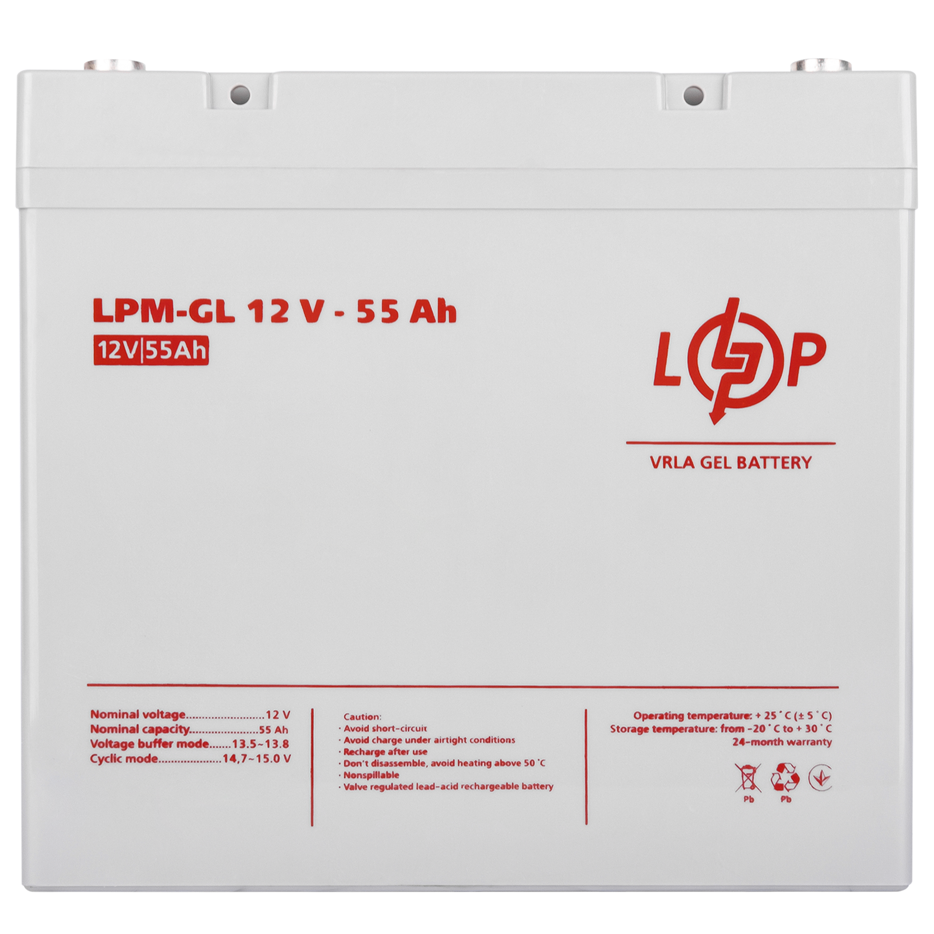 Аккумулятор гелевый LogicPower LPM-GL 12 V 55 Ah - фото 4 Аккумулятор гелевый LogicPower LPM-GL 12 V 55 Ah - фото 4