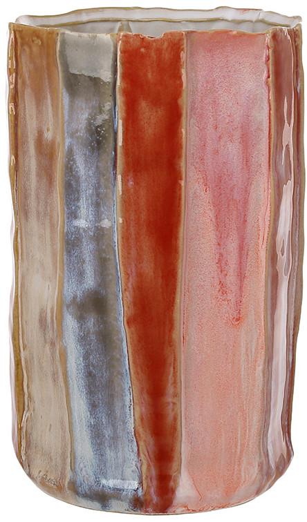 Ваза керамическая настольная Pastel Stripes Ø 13x21,5 см