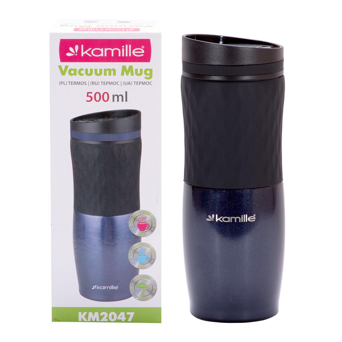 Термокружка Kamille KM-2047 из нержавеющей стали с TPR вставкой 500 мл Синий (1883389107) Термокружка Kamille KM-2047 из нержавеющей стали с TPR вставкой 500 мл Синий (1883389107)