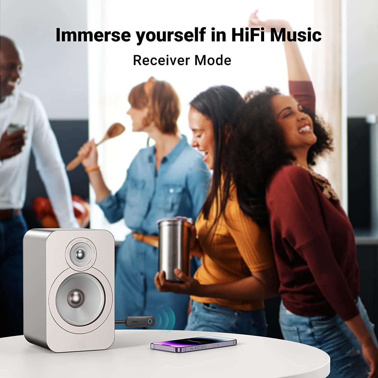 Адаптер UGREEN Bluetooth 5.0 приймач-передавач USB-3,5 мм minijack AUX стерео Чорний (80893) - фото 7