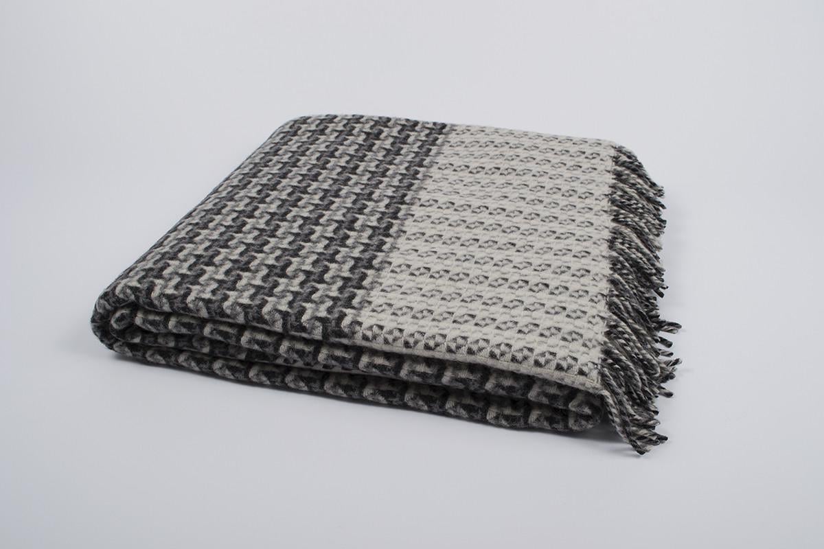 Плед шерстяной Vladi 170х210 Бело-серый (200006080)