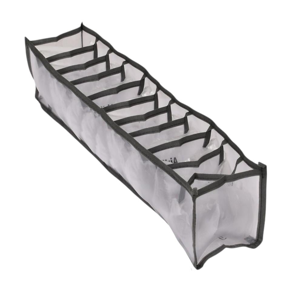 Коробка складна для зберігання білизни Stenson R94379-11 32х12х12см 11 відділень Напівпрозорий з сірим (8bebbf3d)