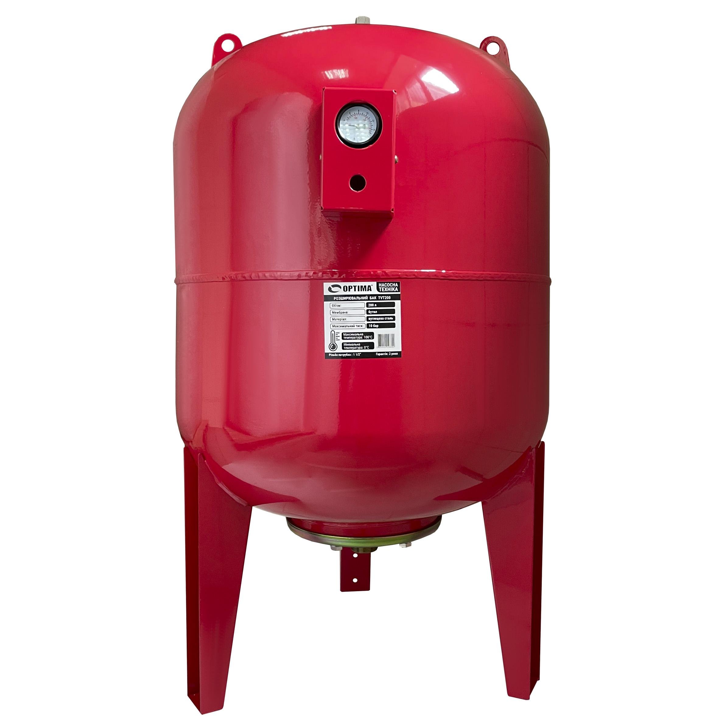 Бак Optima cal-pro для систем опалення 200 л 10bar з манометром (000022889)