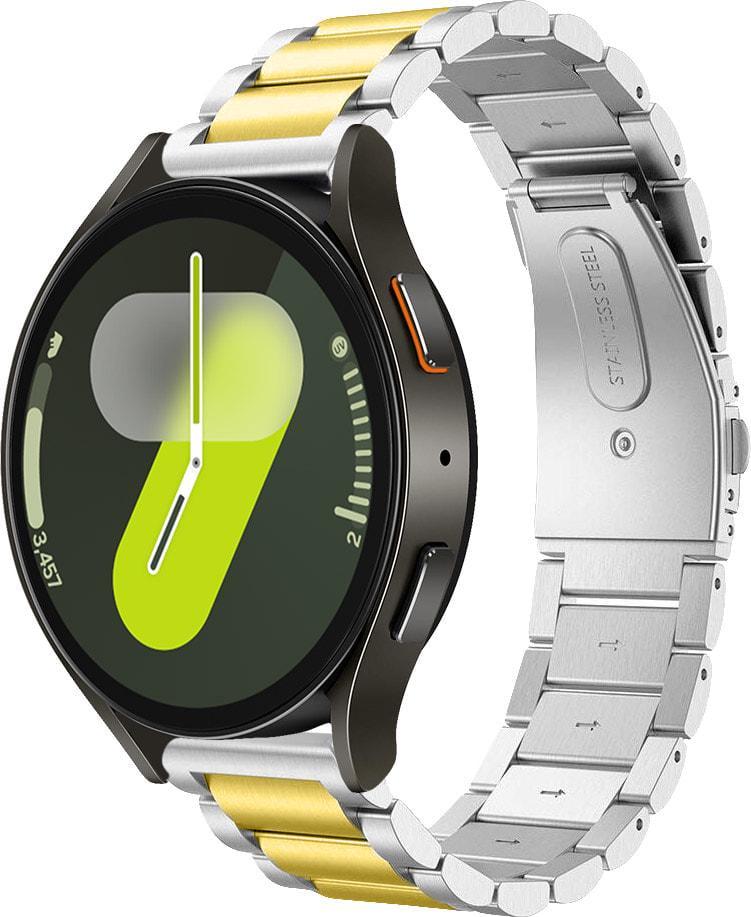 Ремешок металлический Shain Line для Galaxy Watch 7 Silver Gold (37475-67)