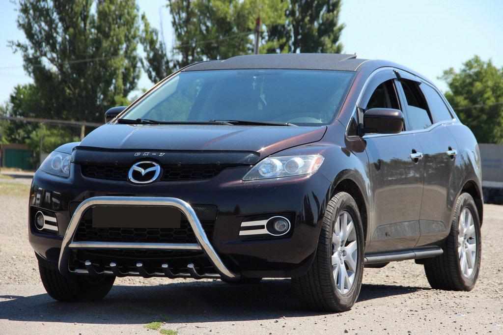 Передняя защита WT003 CAN для Mazda CX-7 2006-2012 гг. нержавеющая сталь Хром