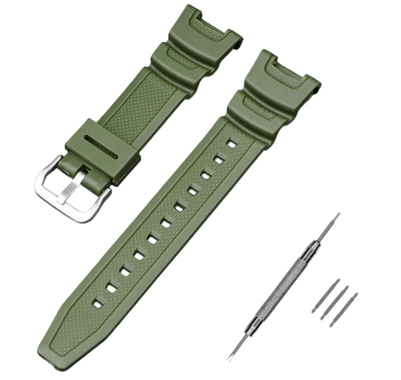 Ремінець для Casio SGW-100 Army Green SI Ремінець для Casio SGW-100 Army Green SI