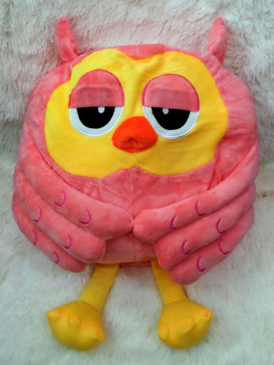 М'яка плюшева іграшка Сова 3в1 плед/подушка 10х160 см Рожевий (9ec0f1a3) - фото 2 М'яка плюшева іграшка Сова 3в1 плед/подушка 10х160 см Рожевий (9ec0f1a3) - фото 2