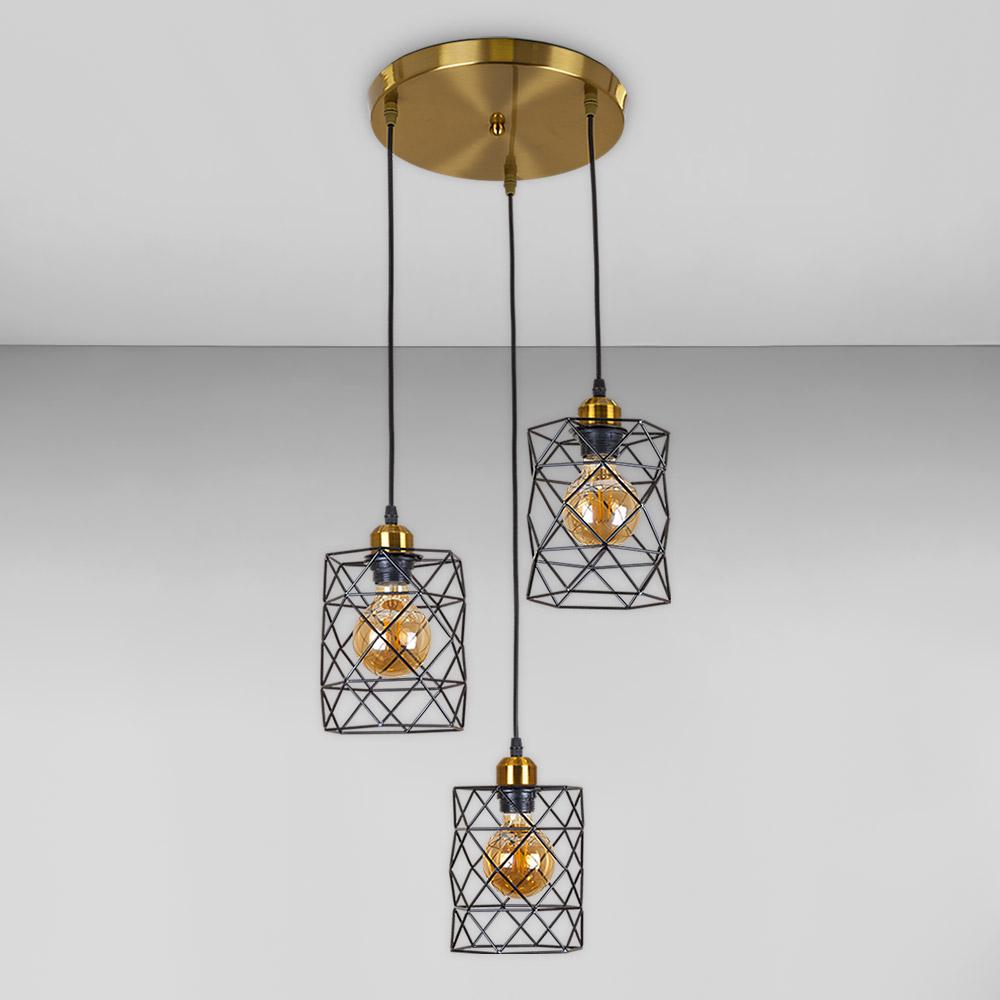 Люстра подвесная Light House LS-17192F-3 BRZ/BK 300 Бронзовый с черным