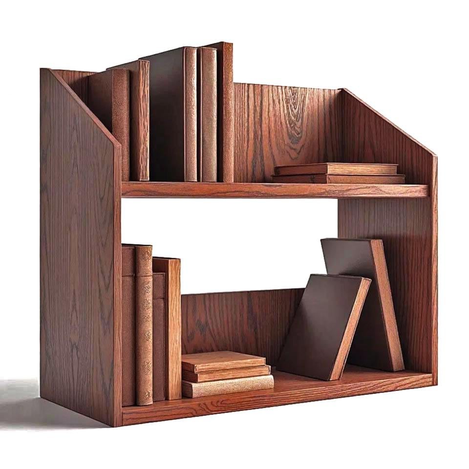 Полка книжная настольная из дерева Пуэнт Шафран (КПА-033106)