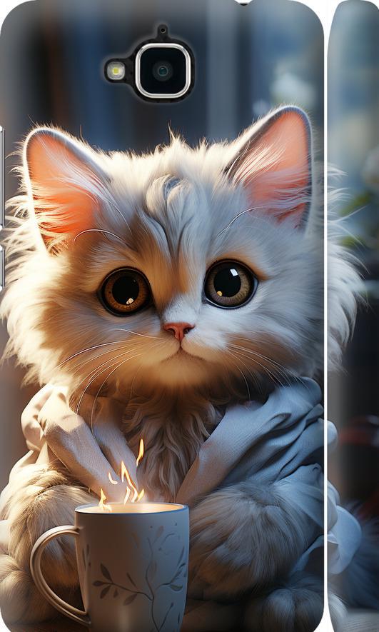 Чехол на Huawei Y6 Pro White cat (5646m-355-42517) Чехол на Huawei Y6 Pro White cat (5646m-355-42517)