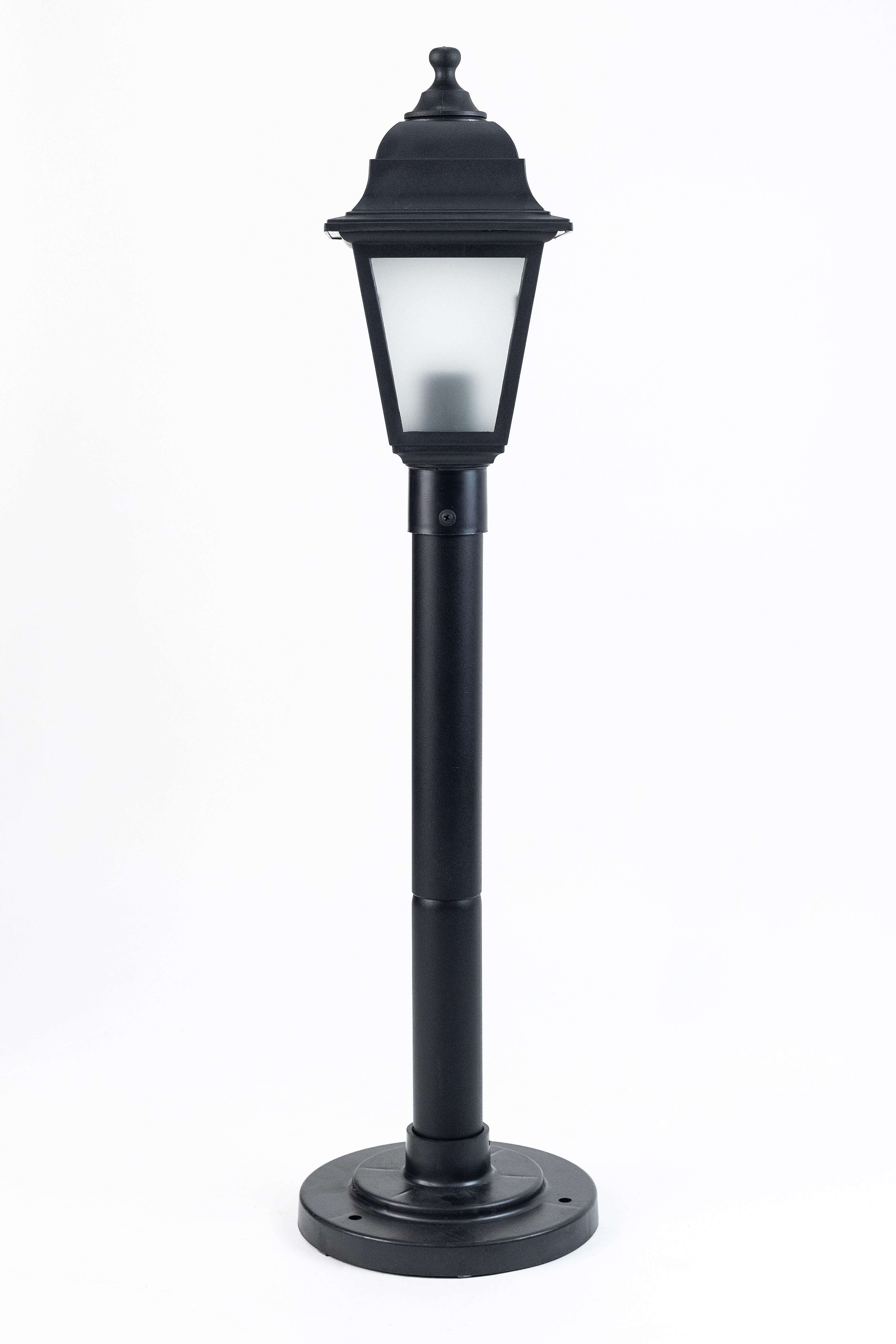 Світильник садово-парковий ТЄП Брі Ретро стовпчик з матовим склом 0,8 м Чорний (7222114)