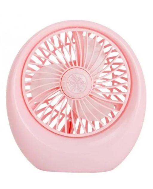 Вентилятор FAN настольный аккумуляторный с USB-зарядкой Розовый