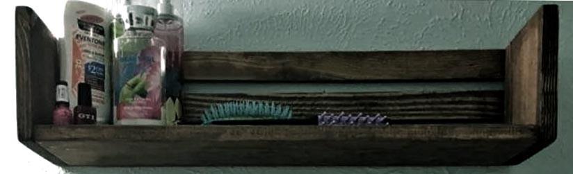 Полка для ванной из дерева Берлин Мокко (ВНП/000110)