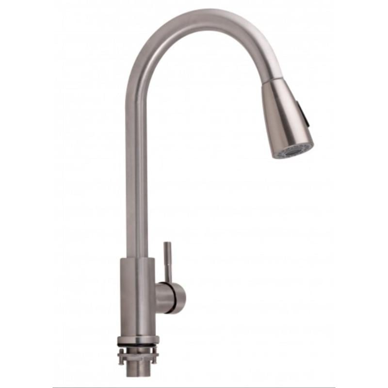 Смеситель для кухни Lidz Aria 015FL LDARI015FLNKS34945 с выдвижным изливом K35 Nickel (SD00041049)