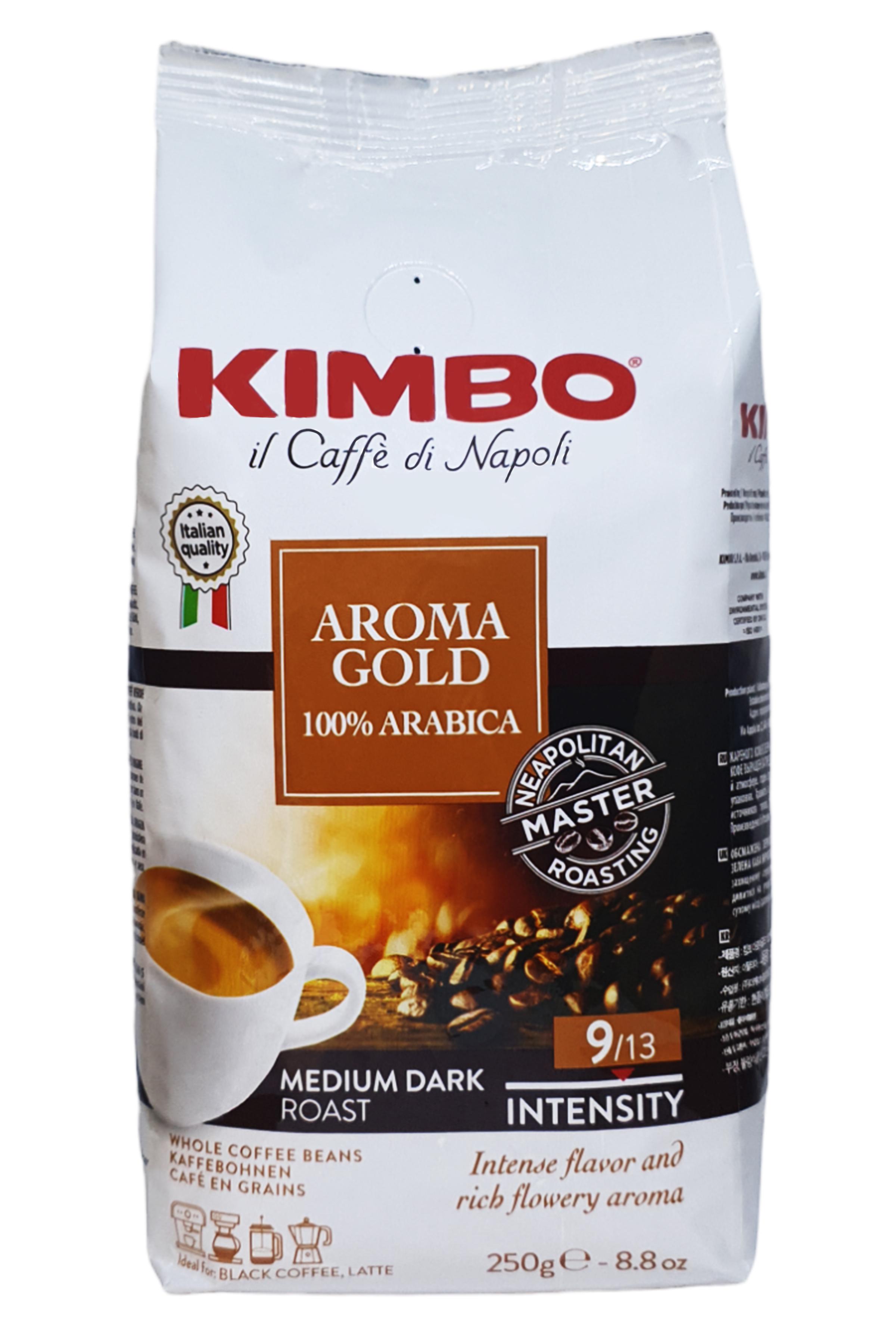 Кава Kimbo Aroma Gold в зернах 250 г (58780) - фото 3 Кава Kimbo Aroma Gold в зернах 250 г (58780) - фото 3