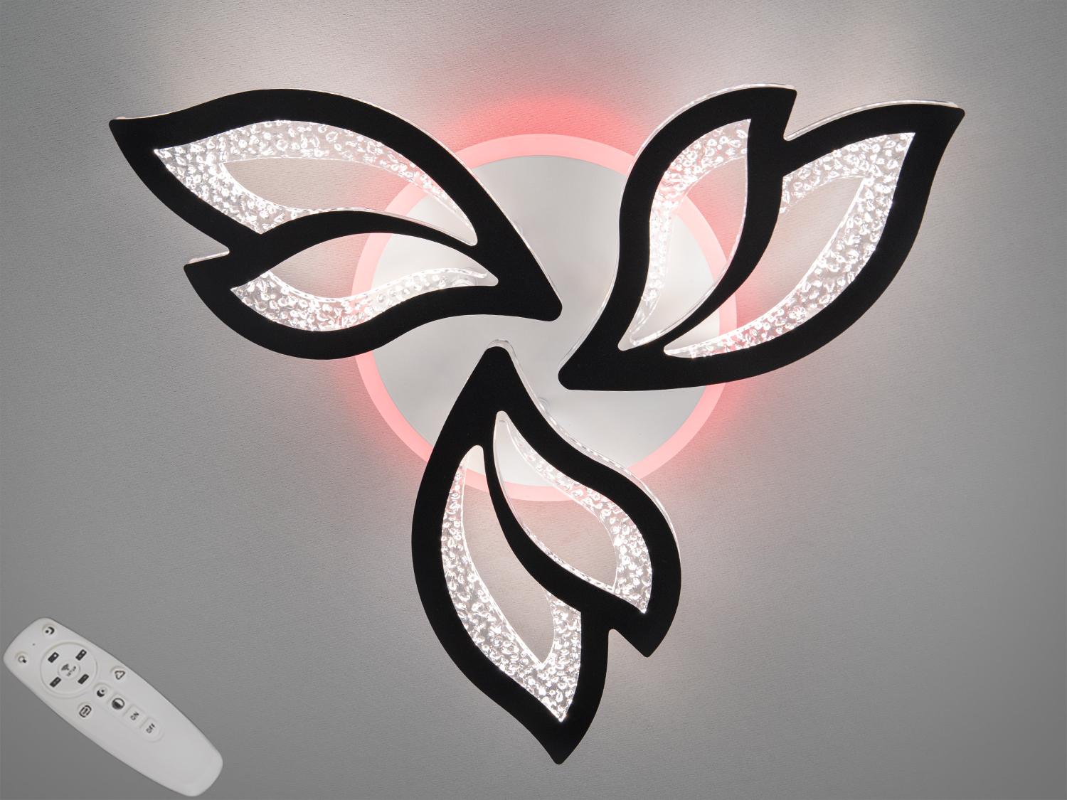 Люстра стельова світлодіодна з димером 55W (2455/3BK LED 3color dimmer) - фото 1