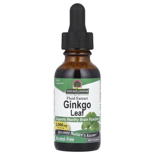 Гинкго Билоба Nature's Answer Ginkgo Leaf Fluid Extract 2,000 мг 30 мл (NTA-00620)