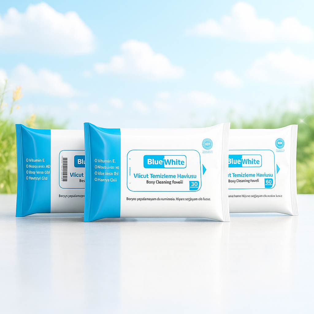 Влажные полотенца универсальные Body Cleaning Towels 50 шт. Blue/White - фото 3 Влажные полотенца универсальные Body Cleaning Towels 50 шт. Blue/White - фото 3