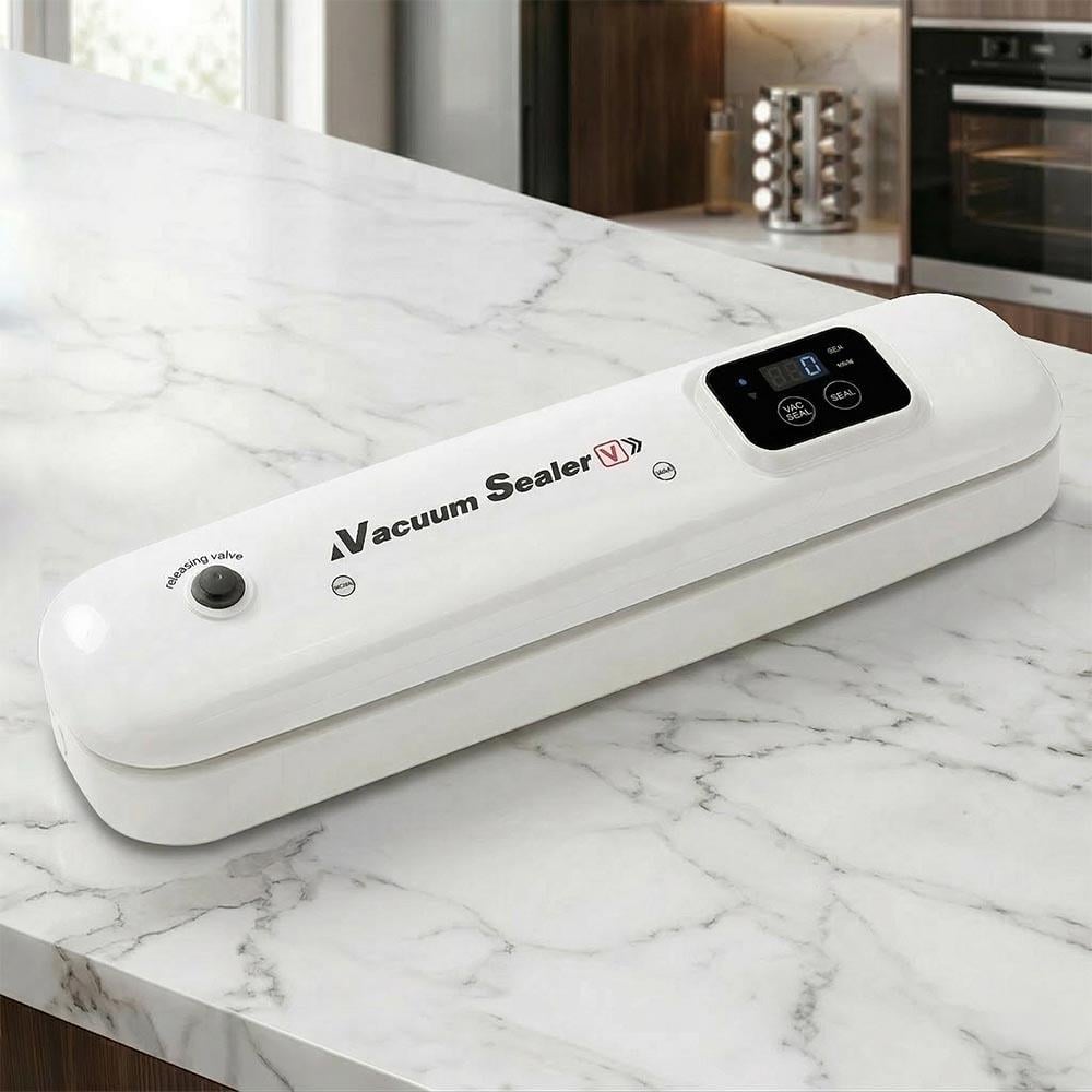 Вакууматор для продуктов с вакуумными пакетами 10 шт Белый (0225-0001)