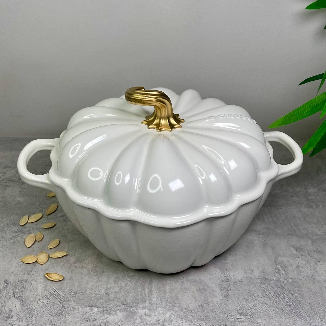 Каструля з кришкою Le Creuset Signature Гарбуз 3,7 л White (21238240101441)