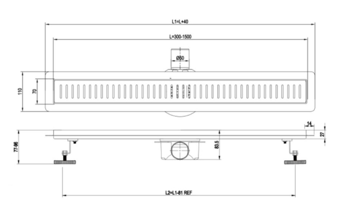Трап для душа ASG 04E INOX SS304L Double Lock 600x70 мм (25310807) - фото 4