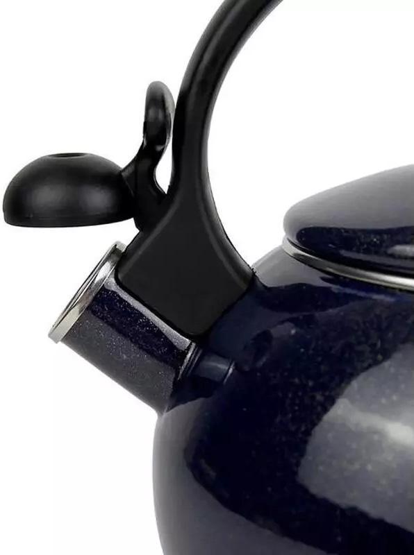 Чайник эмалированный Kamille Boiling Water со свистком 2,2 л Темно-синий металлик (KM-1038B) - фото 3 Чайник эмалированный Kamille Boiling Water со свистком 2,2 л Темно-синий металлик (KM-1038B) - фото 3