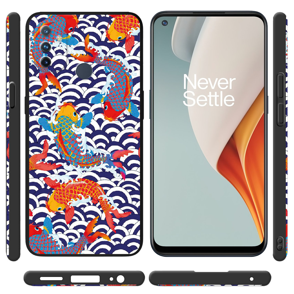 Чехол Boxface OnePlus Nord N100 Koi Fish Черный силикон (42753-up2477-44165) - фото 2