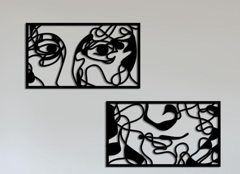 Панно деревянное Decart Mona Lisa ART настенный декор в стиле минимализм на кухню гостиную и спальню 90х104 см