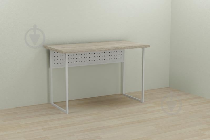 Компьютерный стол Ferrum-decor Майк 75x100x70 белый ДСП Дуб Сонома 32мм