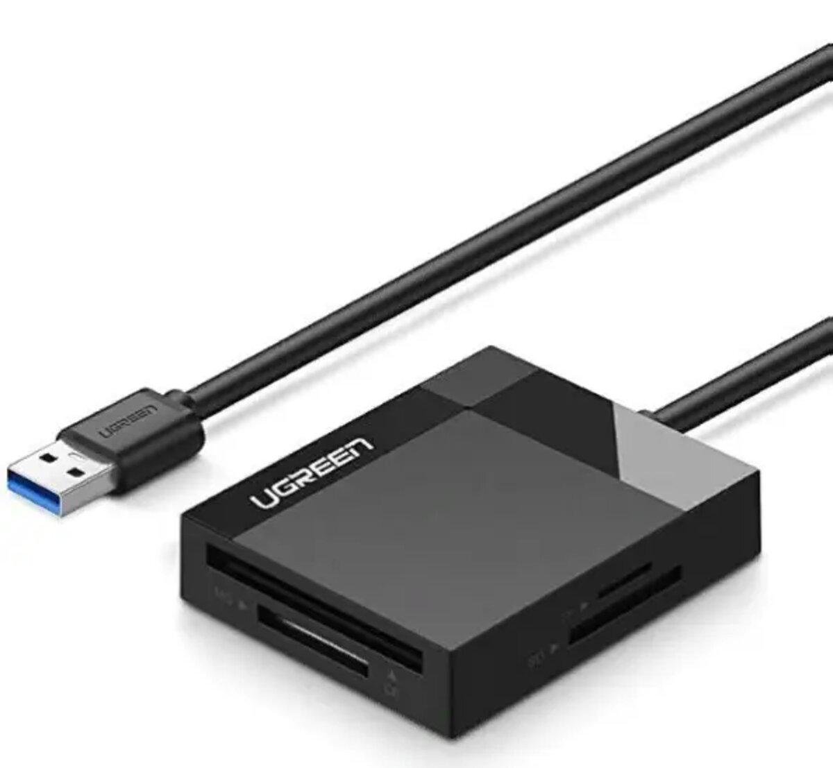 Кардридер UGREEN CR125 4в1 USB 3.0 Black (UGR-30333)