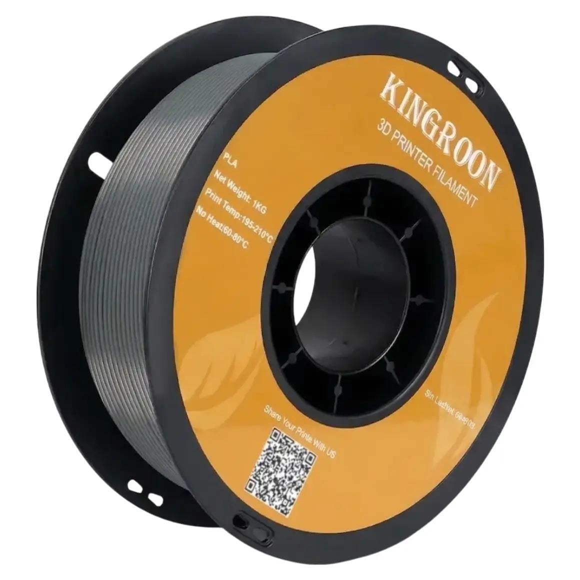 Пластик для 3D-принтера KINGROON PLA 1,75 мм 1 кг Grey (NPLA004)