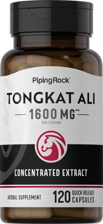 Стимулятор тестостерона Tongkat Ali Long Jack Piping Rock 1600 mg 120 Capsules