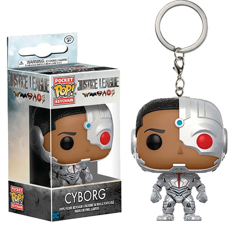 Детская игровая фигурка-брелок Funko Pop Justice League Cyborg 4 см (JL C 95)