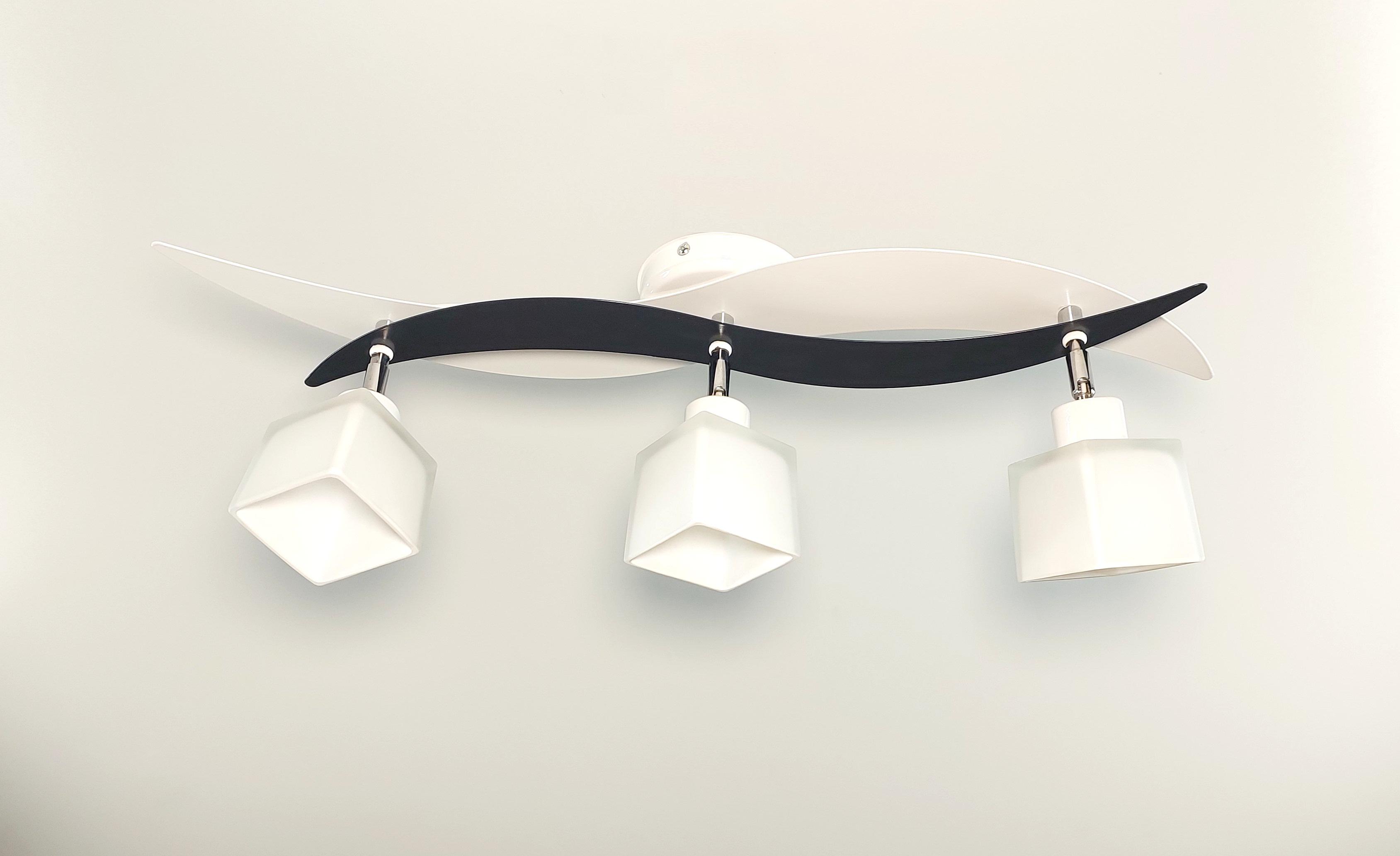 Люстра стельова 8008/3 на три поворотних плафона металева Білий/Сірий - фото 3 Люстра стельова 8008/3 на три поворотних плафона металева Білий/Сірий - фото 3