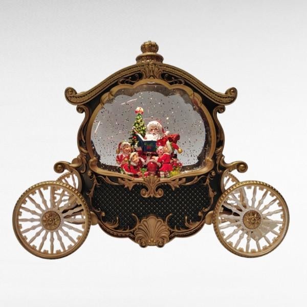 Новогодний ночник с музыкой и эффектом снега XMAS WDL-23031B Карета (PH00996)