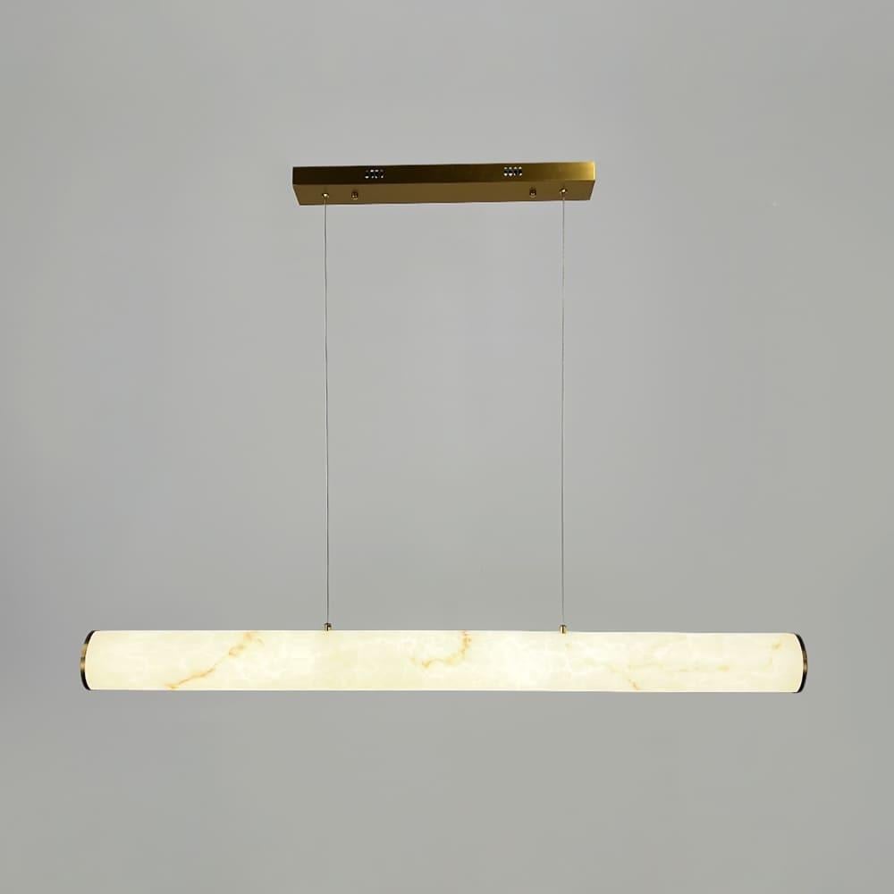 Люстра підвісна видовжена з ефектом мармуру 120 см Латунь (MJ362L-1200)