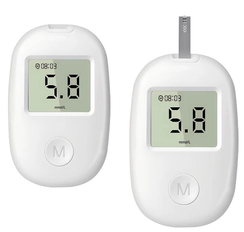 Глюкометр G-171 для измерения сахара в крови с подсветкой экрана Белый (2104618670) - фото 4