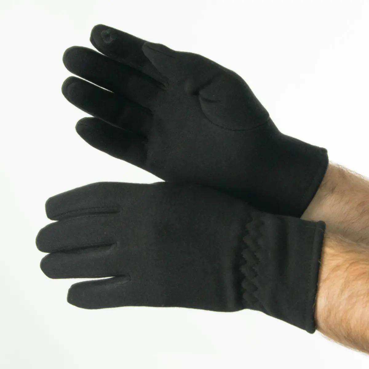 Перчатки мужские трикотажные на плюше XL (№19-22-1/3)