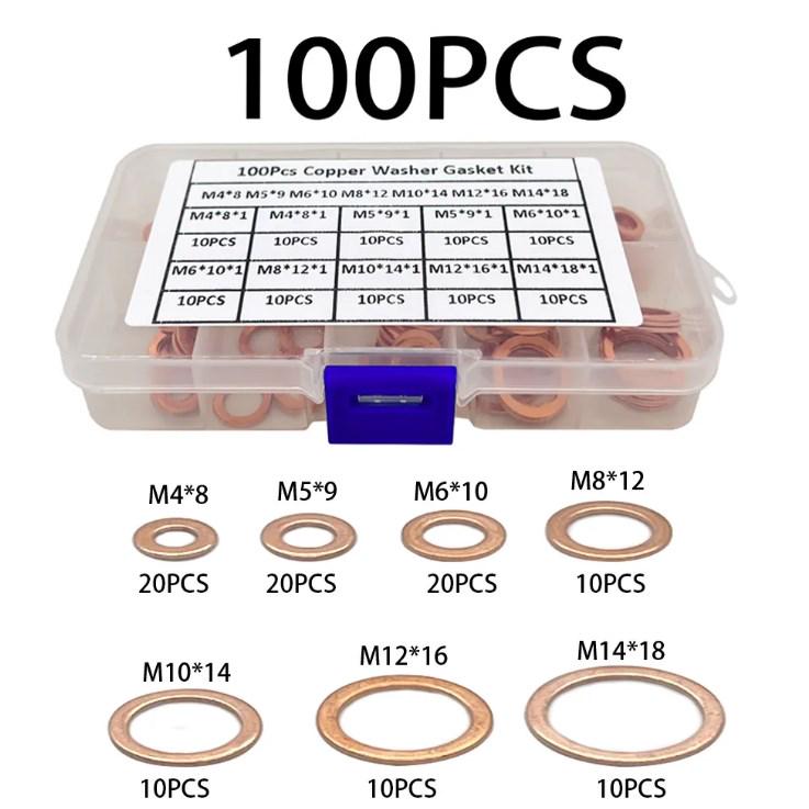 Шайби мідні Spec DIN 125 M4/M5/M6/M8/M10/M12/M14 100 шт. (SP-0687100) - фото 2