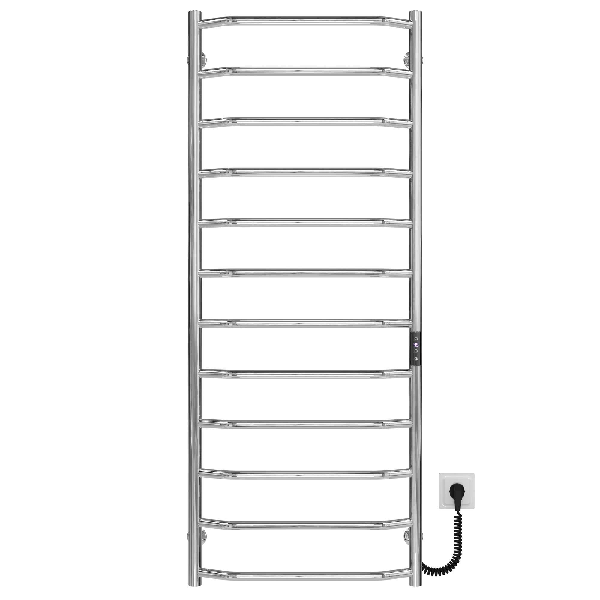 Полотенцесушитель электрический Deffi Трапеция П12 JD03 правое подключение нержавеющая сталь 500х1300 мм Хром (C.TR.130.50.12.ECR1)